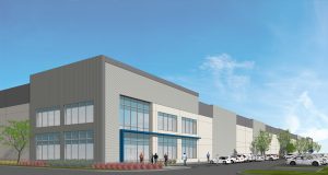 Front of building rendering for the LogistiCenter at Vacaville, located in Vacaville, California.