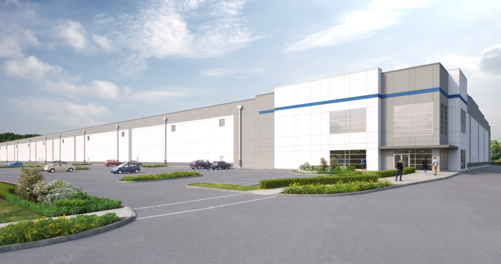 Building Rendering for  LogistiCenter℠ at Woolwich, a three-building park in Woolwich Township, NJ. 